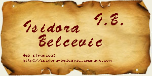Isidora Belčević vizit kartica